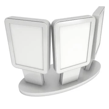 Trade show booth LCD screen stand. 스톡 일러스트