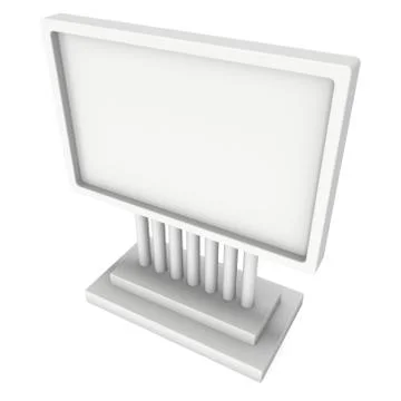 Trade show booth LCD screen stand Stock Illustration