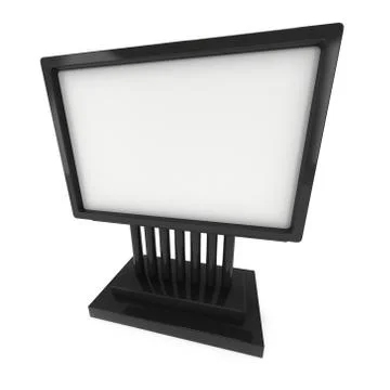 Trade show booth LCD screen stand Stock Illustration