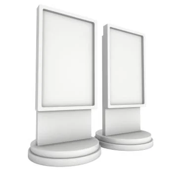 Trade show booth LCD screen stand Illustrazione stock