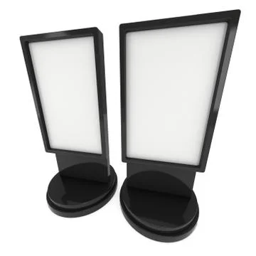 Trade show booth LCD screen stand Stock Illustration