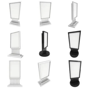Trade show booth LCD screen stand Stock Illustration