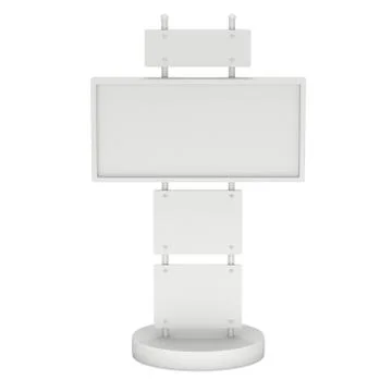 Trade show booth LCD screen stand Illustrazione stock