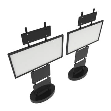 Trade show booth LCD screen stand Illustrazione stock