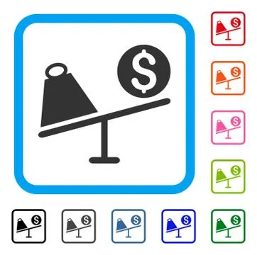 Trade Swing Framed Icon Stock Illustration