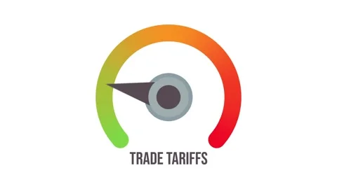 Trade tariffs. Tax scale level counter. Animation of the concept of economi.. Stock Footage 305770666