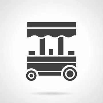 Trade trolley glyph style vector icon Stock Illustration