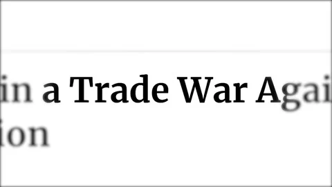 Trade war in headlines Stock Footage 306179632
