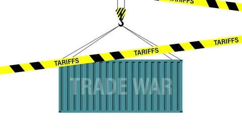 Trade war tariff Stock Footage 307088873