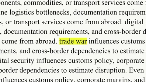 Trade war words highlighted in changing black serif text Видео 347950171