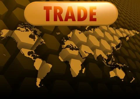 Trade world map Ilustración de archivo
