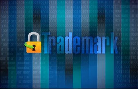 Trademark binary background illustration Stock Illustration