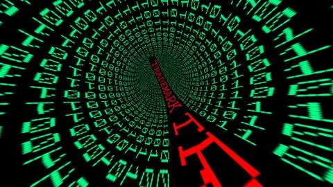 Trademark data tunnel Illustrazione stock