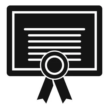 Trader diploma icon, simple style Illustrazione stock