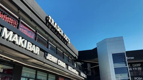 Trader Joe's remains open during COVID-19 Stock Footage 128097669