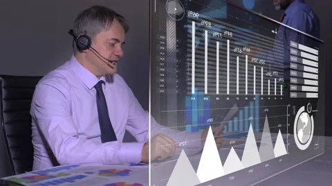 Trader Looking Charts 動画素材 194895114