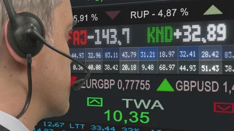 Trader Looking Stocks  Stock Footage 200182173