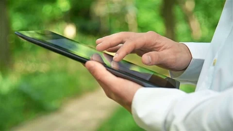 Trader Man Checks Financial Data Stock Footage