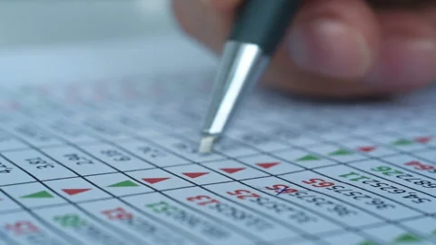 Trader Man Correction Financial Report Stock Footage 155540482