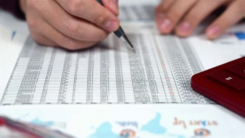 Trader Man with Pen Stock Footage 72382189