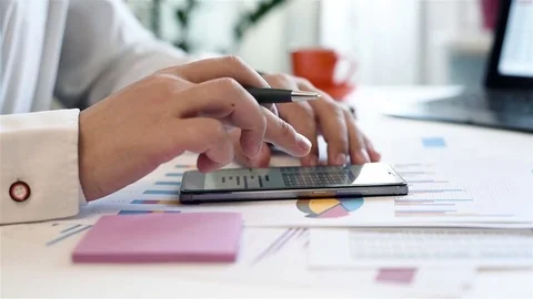 Trader Man Writes Stock Data For Sale Stock Footage 74208928