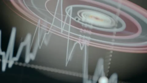 Trader using the Fib Circles technical analysis tool Stock Footage 329766576