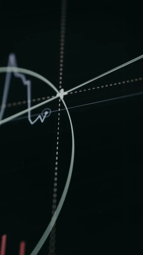 Trader using the Fib Spiral technical analysis instrument Stock Footage 329766860