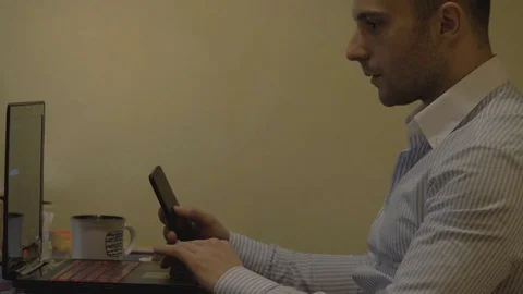 Trader at work. bitcoin trade Stock Footage 84783498