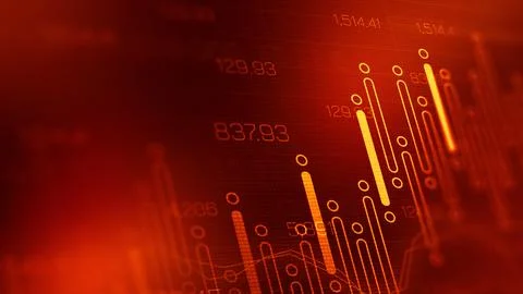 Traders analyze charts and data on a screen in a trading environment with イラスト素材