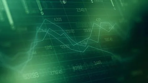 Traders analyze charts and graphs for market trends and data insights during Stock Illustration