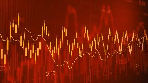 Traders analyze charts and graphs for market trends in financial trading Stock Illustration