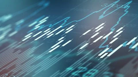 Traders analyze charts and graphs in a market setting Stock Illustration