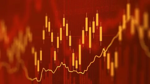 Traders analyze charts with graphs and patterns in financial trading activities Stock Illustration