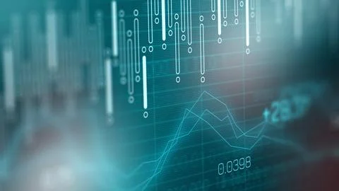 Traders analyze charts to make decisions in stock market during trading hours Stock Illustration