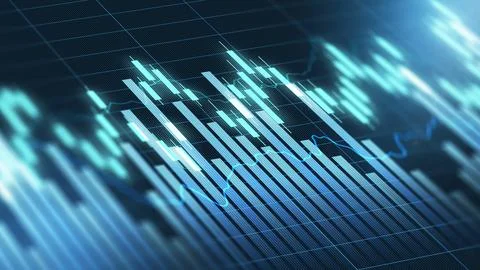 Traders analyze charts showing market trends and patterns in the stock exchange Stock Illustration