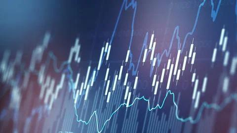 Traders analyze data from chart showing market trends and fluctuations over time 스톡 일러스트