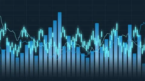Traders analyze data on charts showing market trends and price movements Stock Illustration