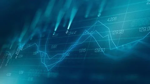 Traders analyze financial charts and graphs for market trends and patterns Stock Illustration