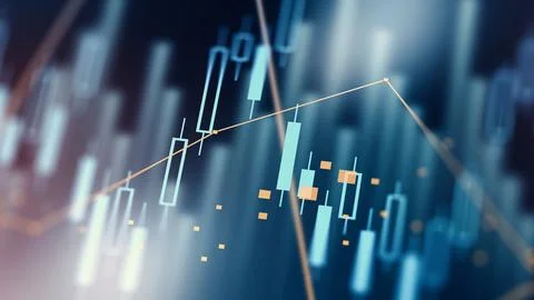 Traders analyze financial data through graphs and charts for decision making Illustrazione stock