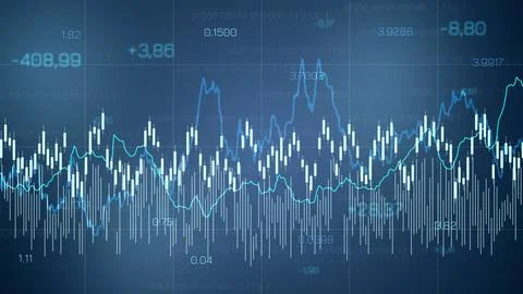 Traders analyze financial data using charts and graphs for market insights and Stock Illustration