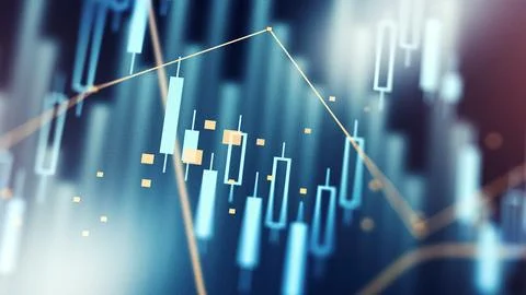 Traders analyze market data through charts and graphs in a trading session Illustrazione stock