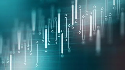 Traders analyze market data through charts and graphs for informed decisions 스톡 일러스트