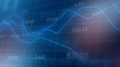 Traders analyze market data through various charts and graphs in real time Stock Illustration