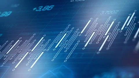 Traders analyze market data using charts and graphs for decision making Stock Illustration