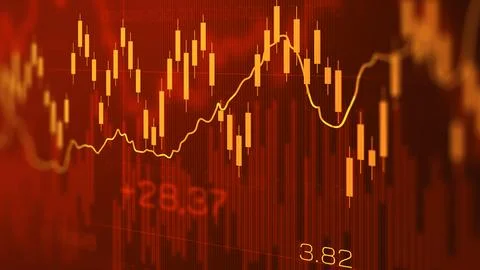 Traders analyze market trends through charts and graphs to make informed Stock Illustration