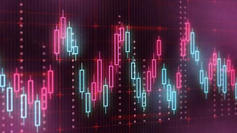 Traders analyze market trends using charts and graphs at a financial trading Stock Illustration