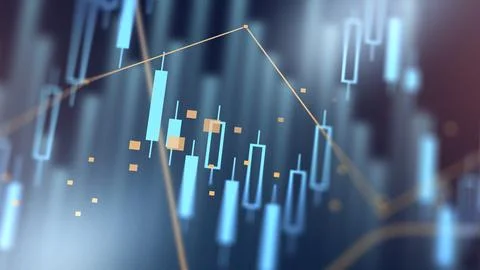 Traders analyze market trends using charts and graphs during active trading Stock Photos