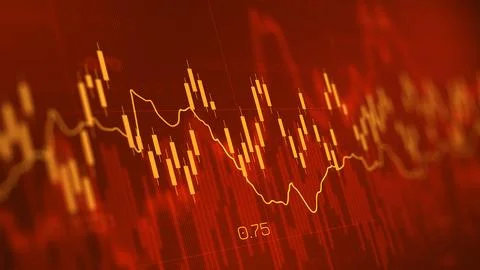 Traders analyze stock market data through charts and graphs at a trading desk Stock Illustration