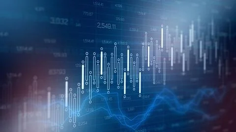 Traders analyze stock market data through various charts and graphs on a Stock Photos