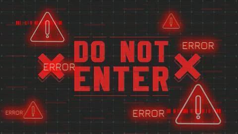 Traders charts showing error messages and warning signs in a financial trading Foto stock